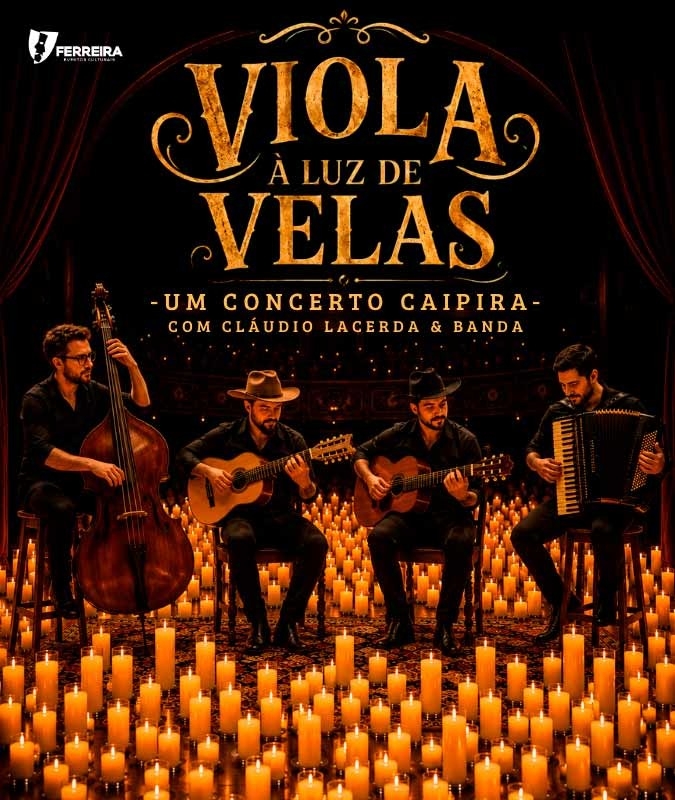 Evento viola-a-luz-de-velas--concerto-caipira-com-claudio-lacerda-e-banda