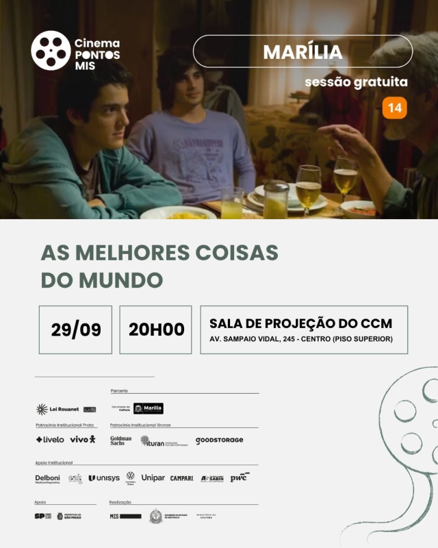 Evento cinema-pontos-mis---filme-as-melhores-coisas-do-mundo