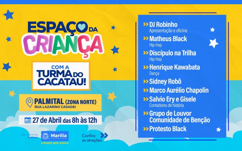 Noticia prefeitura-realiza-espaco-da-crianca-com-turma-do-catatau-neste-domingo