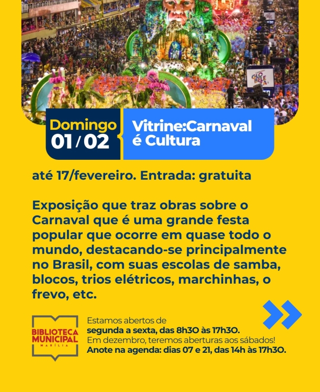 Evento exposicao-biblioteca-carnaval-e-cultura