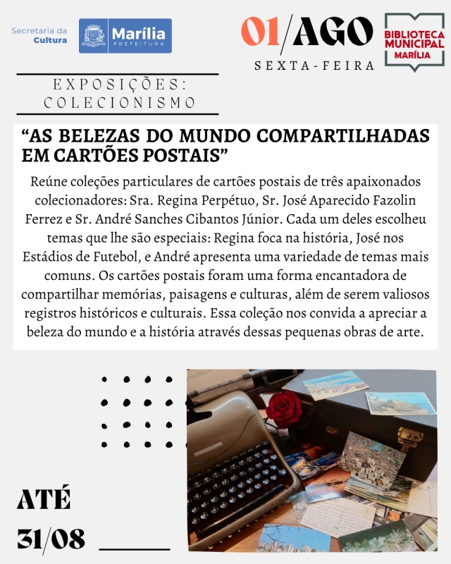 Evento biblioteca-municipal-colecionismo---as-belezas-do-mundo-compartilhadas-em